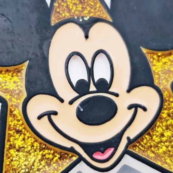 Disney's Mickey Mouse Rare Vintage Gold Glitter Star Pin! - Picture 2 of 6